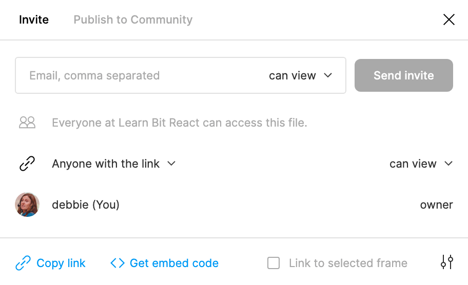 Sharing Figma file